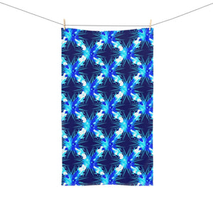 Blue Starburst Hand Towel – Cotton Kitchen - Dipaliz - Towels