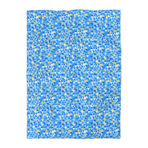 Blue Geometric Triangle Microfiber Duvet Cover - Dipaliz - Covers