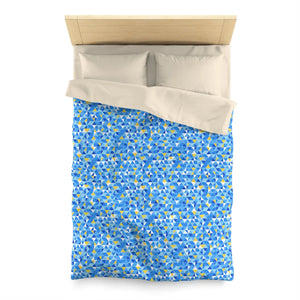 Blue Geometric Triangle Microfiber Duvet Cover - Dipaliz - Covers