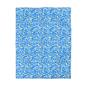Blue Geometric Triangle Microfiber Duvet Cover - Dipaliz - Covers