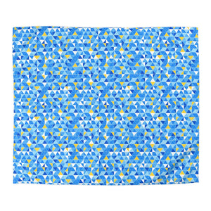 Blue Geometric Triangle Microfiber Duvet Cover - Dipaliz - Covers