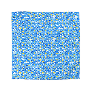 Blue Geometric Triangle Microfiber Duvet Cover - Dipaliz - Covers