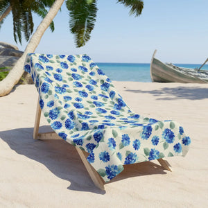 Hydrangea Beach Towel – Soft Cotton Dipaliz - Towels