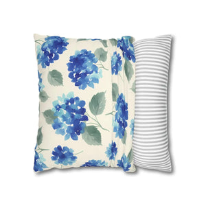 Blue Hydrangea Pillowcase – Watercolor Garden - Dipaliz - Chair & Sofa Cushion Covers