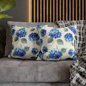 Blue Hydrangea Pillowcase – Watercolor Garden - Dipaliz - Chair & Sofa Cushion Covers
