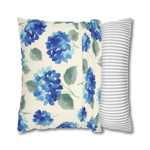 Blue Hydrangea Pillowcase – Watercolor Garden - Dipaliz - Chair & Sofa Cushion Covers