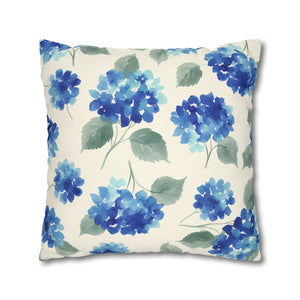Blue Hydrangea Pillowcase – Watercolor Garden - Dipaliz - Chair & Sofa Cushion Covers