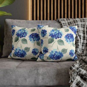 Blue Hydrangea Pillowcase – Watercolor Garden - Dipaliz - Chair & Sofa Cushion Covers