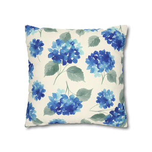 Blue Hydrangea Pillowcase – Watercolor Garden - Dipaliz - Chair & Sofa Cushion Covers