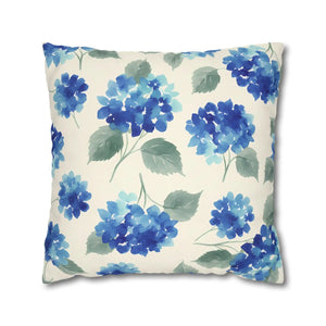 Blue Hydrangea Pillowcase – Watercolor Garden - Dipaliz - Chair & Sofa Cushion Covers