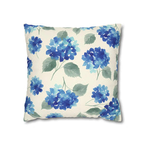 Blue Hydrangea Pillowcase – Watercolor Garden - Dipaliz - Chair & Sofa Cushion Covers