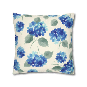 Blue Hydrangea Pillowcase – Watercolor Garden - Dipaliz - Chair & Sofa Cushion Covers