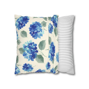 Blue Hydrangea Pillowcase – Watercolor Garden - Dipaliz - Chair & Sofa Cushion Covers