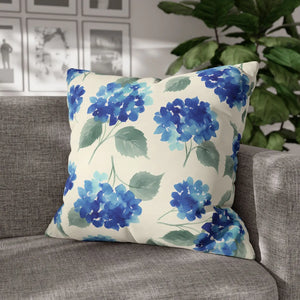 Blue Hydrangea Pillowcase – Watercolor Garden - Dipaliz - Chair & Sofa Cushion Covers