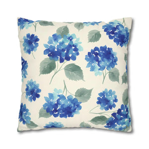 Blue Hydrangea Pillowcase – Watercolor Garden - Dipaliz - Chair & Sofa Cushion Covers
