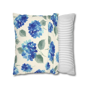 Blue Hydrangea Pillowcase – Watercolor Garden - Dipaliz - Chair & Sofa Cushion Covers