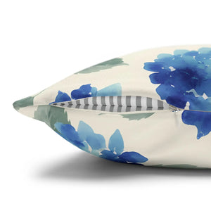 Blue Hydrangea Pillowcase – Watercolor Garden - Dipaliz - Chair & Sofa Cushion Covers