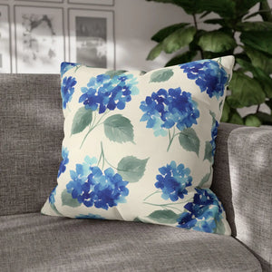 Blue Hydrangea Pillowcase – Watercolor Garden - Dipaliz - Chair & Sofa Cushion Covers