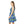 Dresses - Blue Hydrangea Floral Skater Dress - Stretchy Summer Aop - Dipaliz
