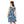 Dresses - Blue Hydrangea Floral Skater Dress - Stretchy Summer Aop - Dipaliz