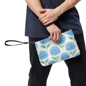 Blue Hydrangeas Crossbody Faux Leather Chic Bag - Dipaliz - Cross Body Bags