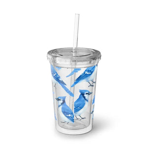 Blue Jay Acrylic Travel Cup - Vibrant Nature Design - Dipaliz - 16oz / Transparent - Tumblers