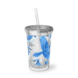 Blue Jay Acrylic Travel Cup - Vibrant Nature Design - Dipaliz - 16oz / Transparent - Tumblers