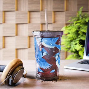 Blue Jay Acrylic Travel Cup - Vibrant Nature Design - Dipaliz - 16oz / Transparent - Tumblers