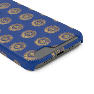 Phone Case - Blue Mandal Pattern Card Holder - Dipaliz - Mobile Cases