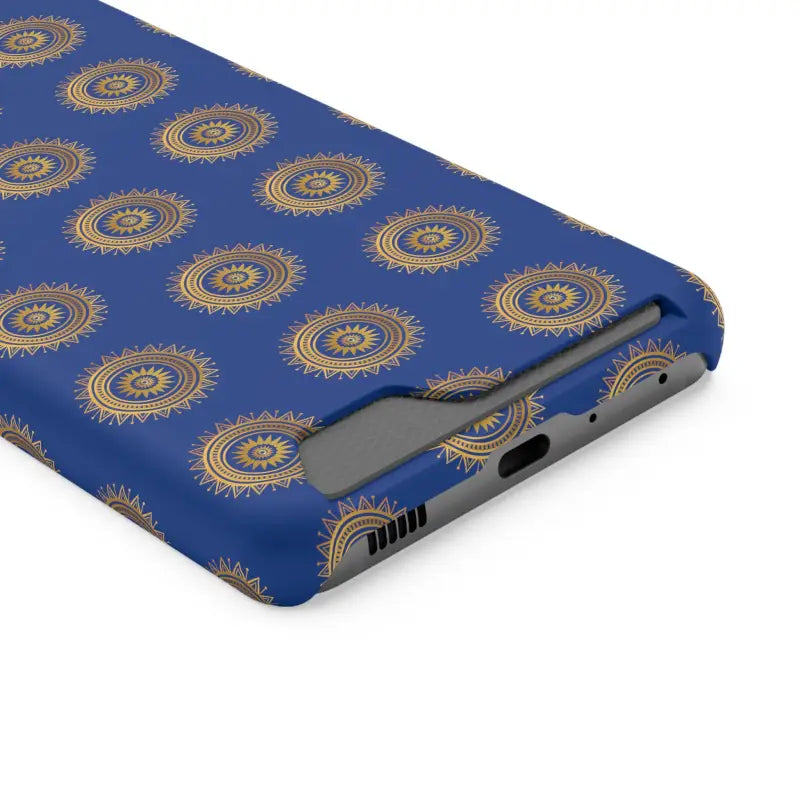 Elevate Style with Blue Mandal Pattern Phone Case & Card Holder