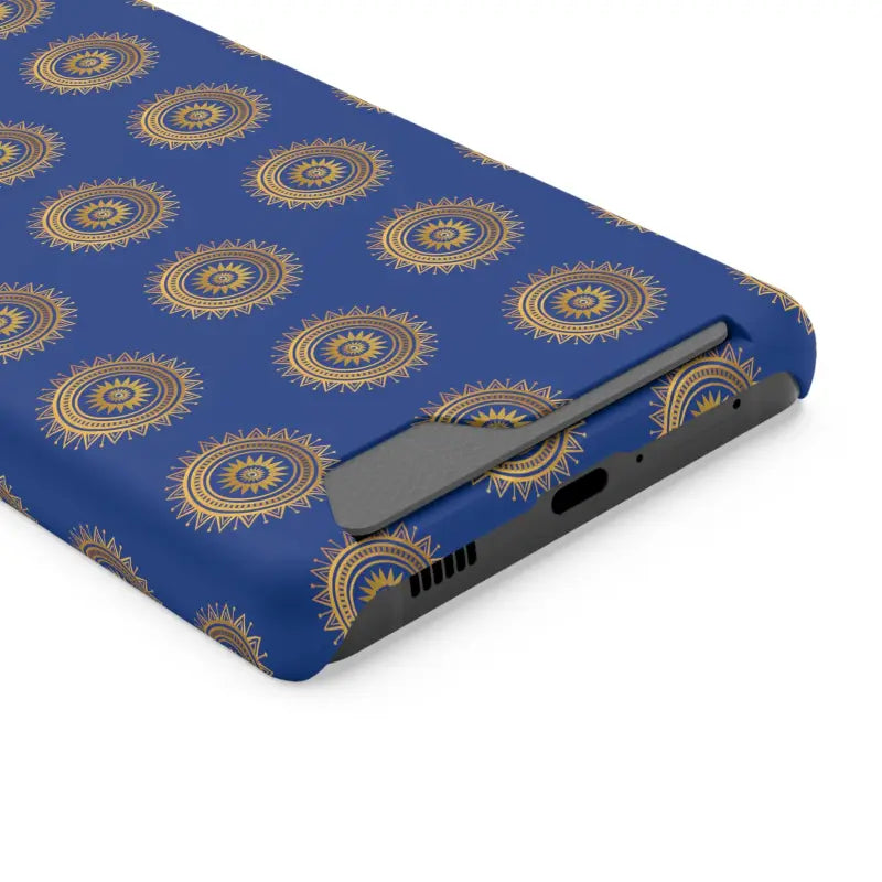 Elevate Style with Blue Mandal Pattern Phone Case & Card Holder