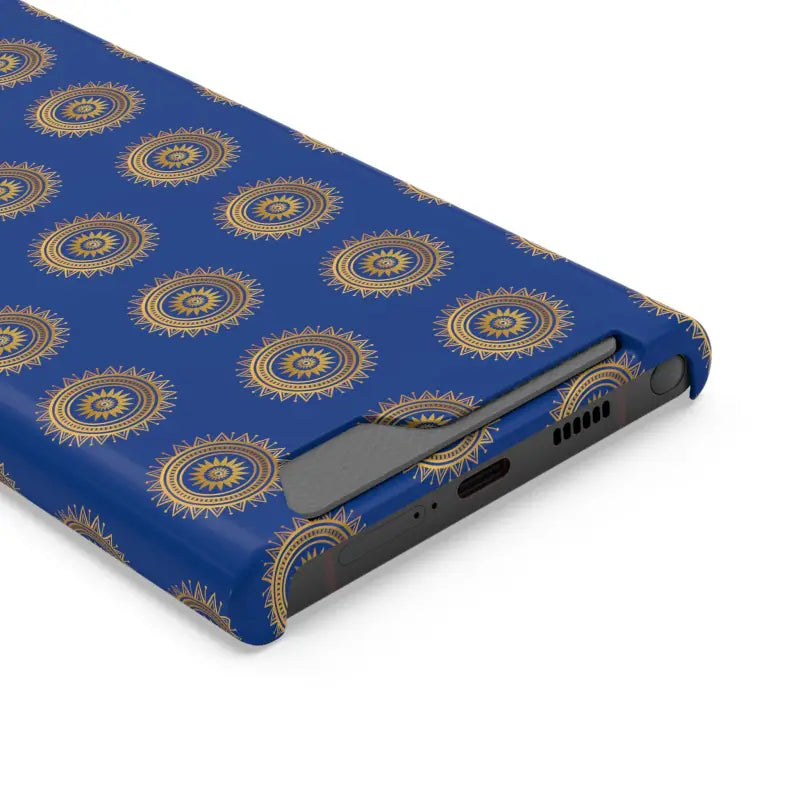 Elevate Style with Blue Mandal Pattern Phone Case & Card Holder