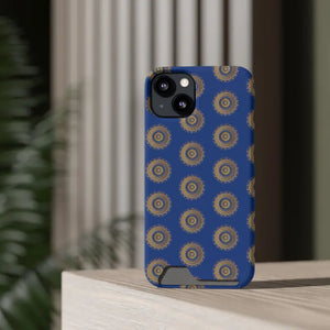 Phone Case - Blue Mandal Pattern Card Holder - Dipaliz - Mobile Cases