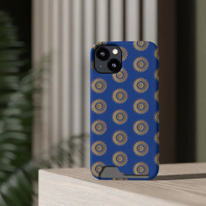 Phone Case - Blue Mandal Pattern Card Holder - Dipaliz - Mobile Cases