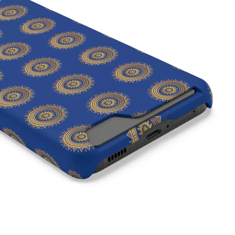 Elevate Style with Blue Mandal Pattern Phone Case & Card Holder