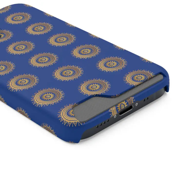 Elevate Style with Blue Mandal Pattern Phone Case & Card Holder