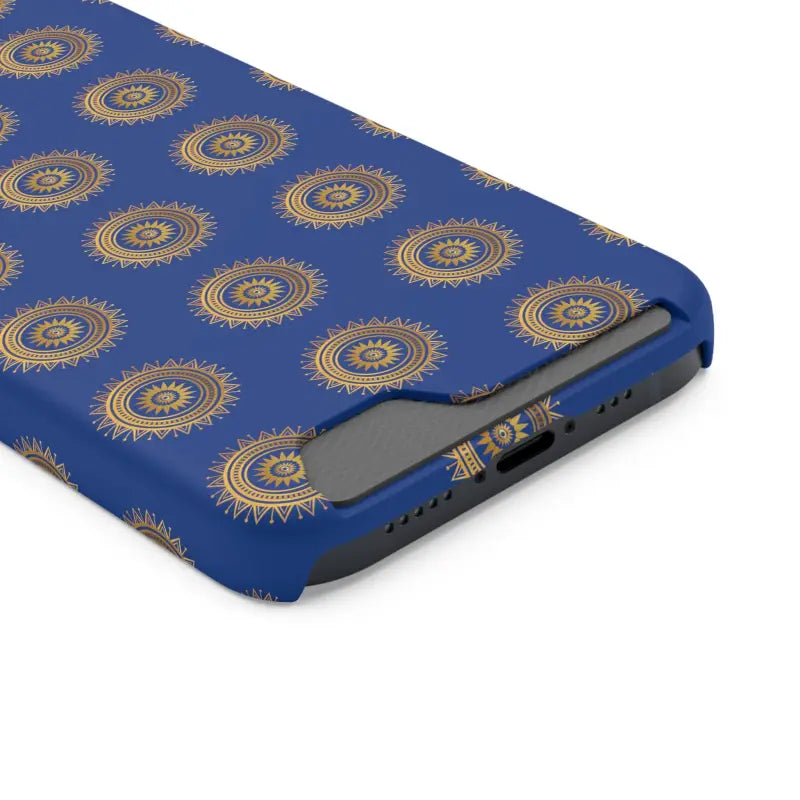 Elevate Style with Blue Mandal Pattern Phone Case & Card Holder