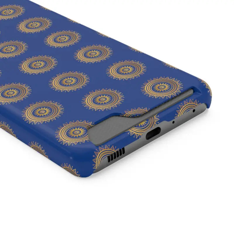 Elevate Style with Blue Mandal Pattern Phone Case & Card Holder