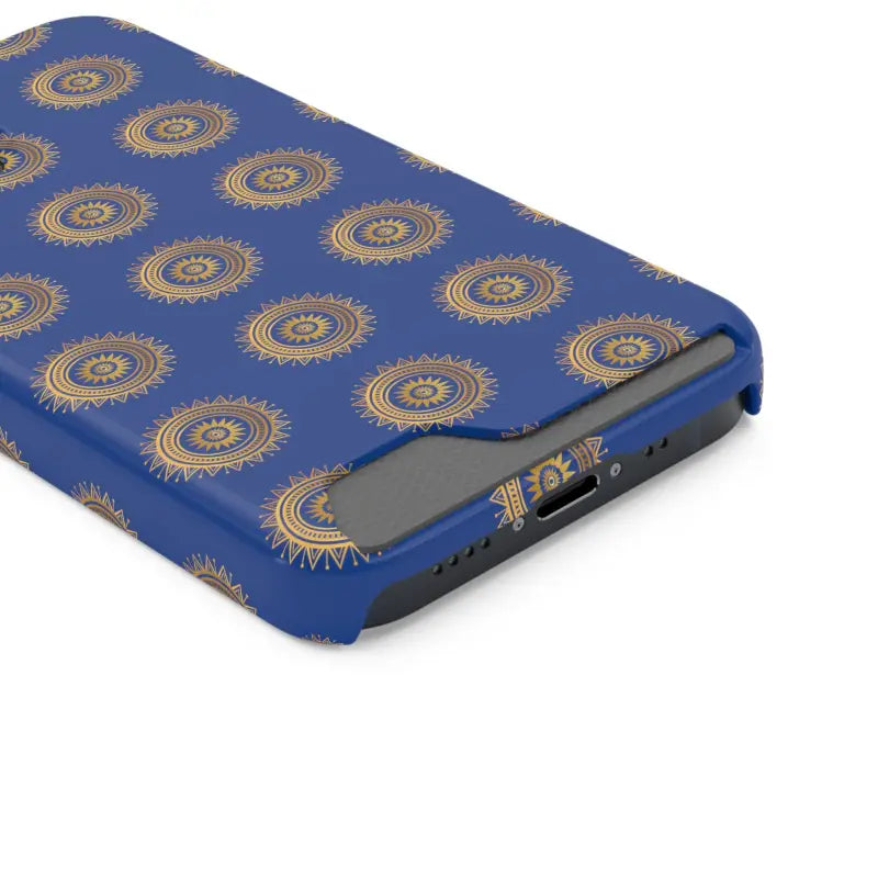 Elevate Style with Blue Mandal Pattern Phone Case & Card Holder