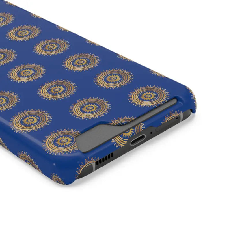 Elevate Style with Blue Mandal Pattern Phone Case & Card Holder