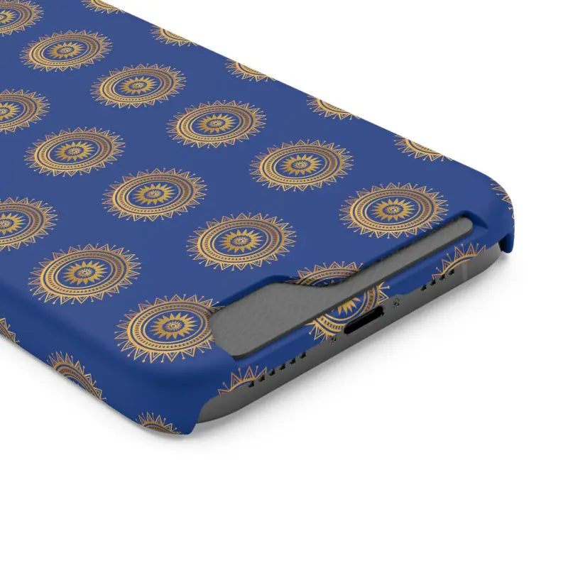 Elevate Style with Blue Mandal Pattern Phone Case & Card Holder