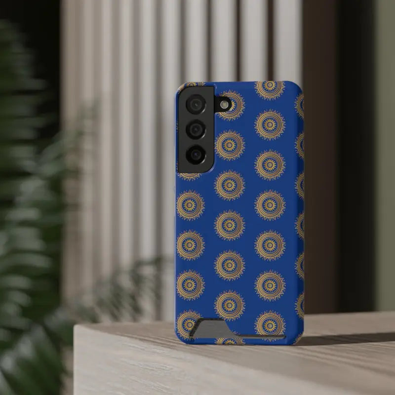 Elevate Style with Blue Mandal Pattern Phone Case & Card Holder