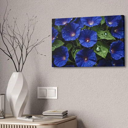 Enchant your Space: Blue Morning Glory Canvas Marvel