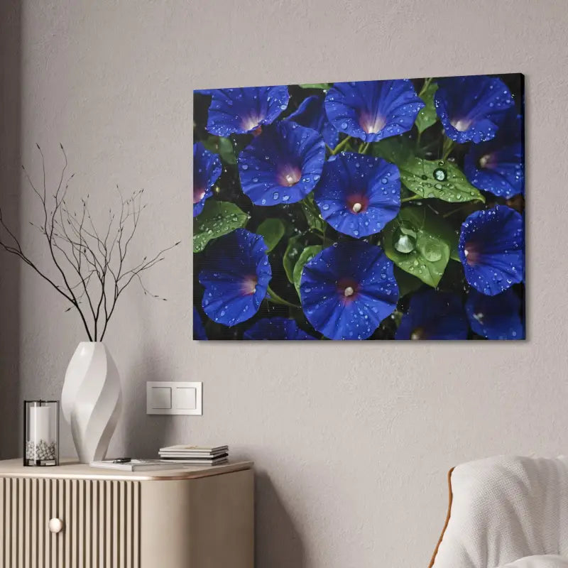 Enchant your Space: Blue Morning Glory Canvas Marvel