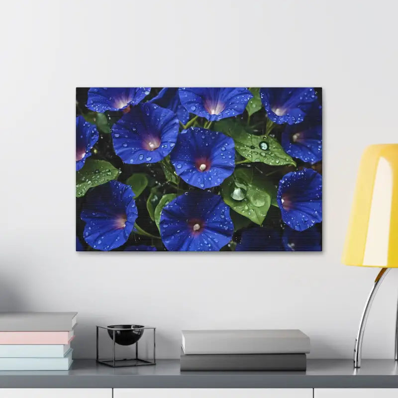 Enchant your Space: Blue Morning Glory Canvas Marvel