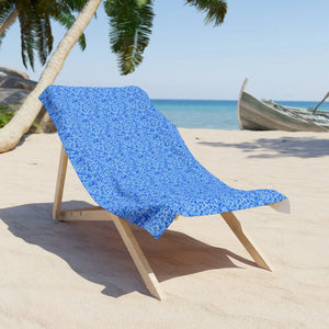 Mosaic Beach Towel – Intricate Blue Cotton - Dipaliz - Towels