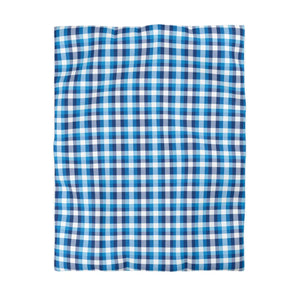 Blue Plaid Microfiber Duvet – Brushed Softness - Dipaliz - Covers