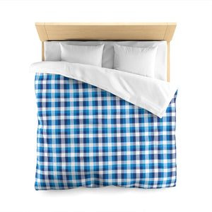 Blue Plaid Microfiber Duvet – Brushed Softness - Dipaliz - Covers