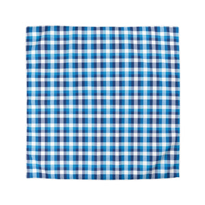 Blue Plaid Microfiber Duvet – Brushed Softness - Dipaliz - Covers