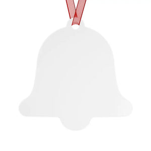 White Aluminum Metal Ornament Double Sided Winter Snow Print - Dipaliz - Holiday Ornaments